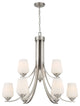 Minka-Lavery 4929-84, 9-Light Chandelier, Shyloh, Brushed Nickel