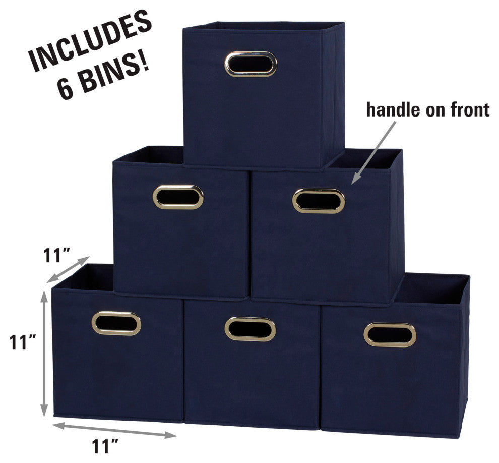 Fabric Storage Bins 6 Piece Set