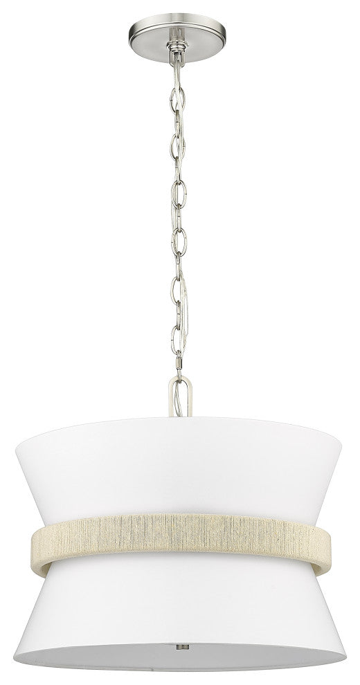 3 Light 16.1 in. Brushed Nickel Pendant