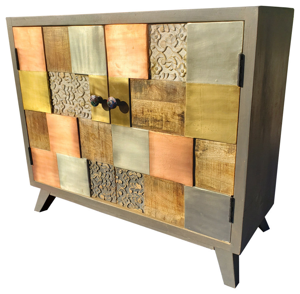 Picasso Mango Wood Cabinet with 2 Doors