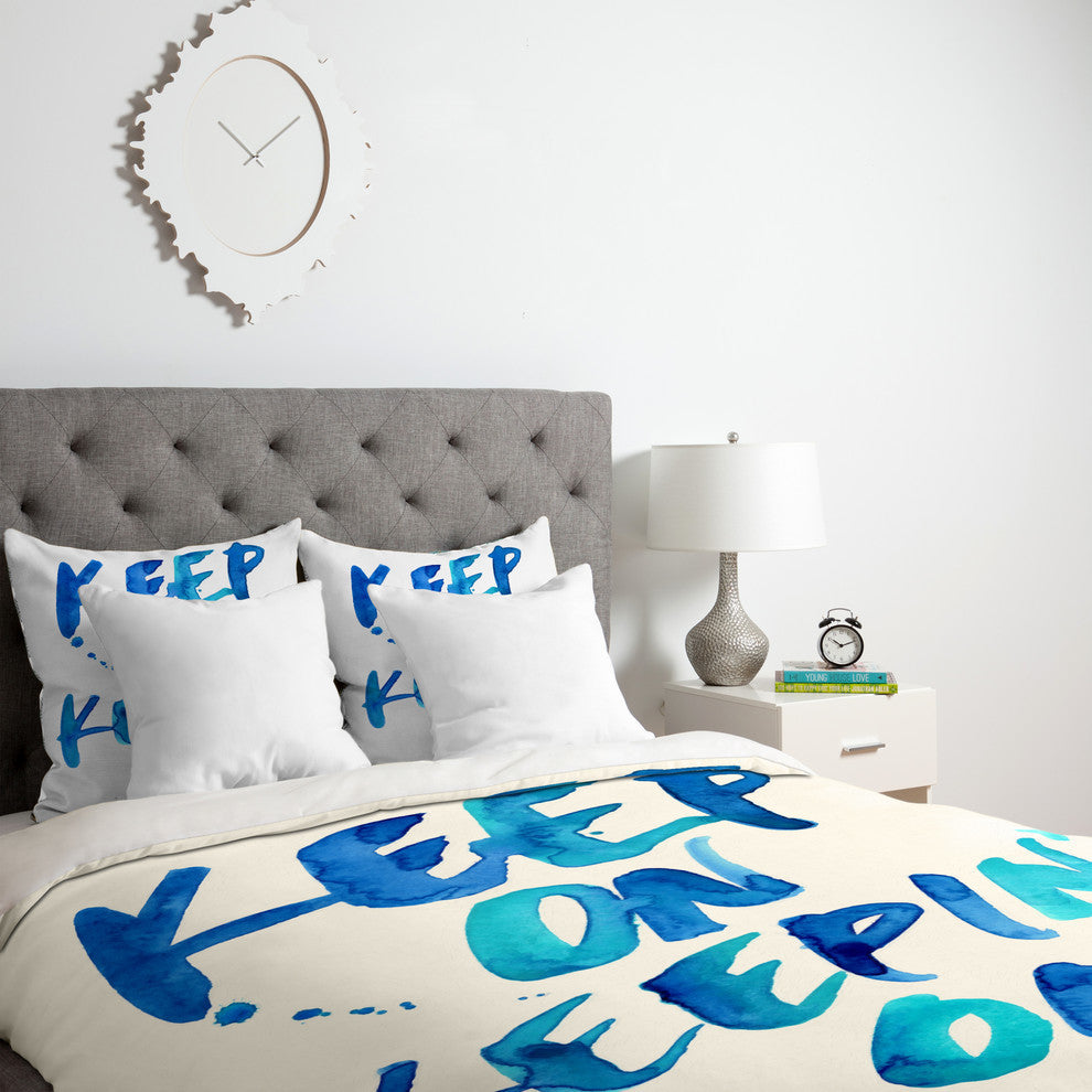 Deny Designs CMYKaren Keep On Keepin On Duvet Cover - Lightweight
