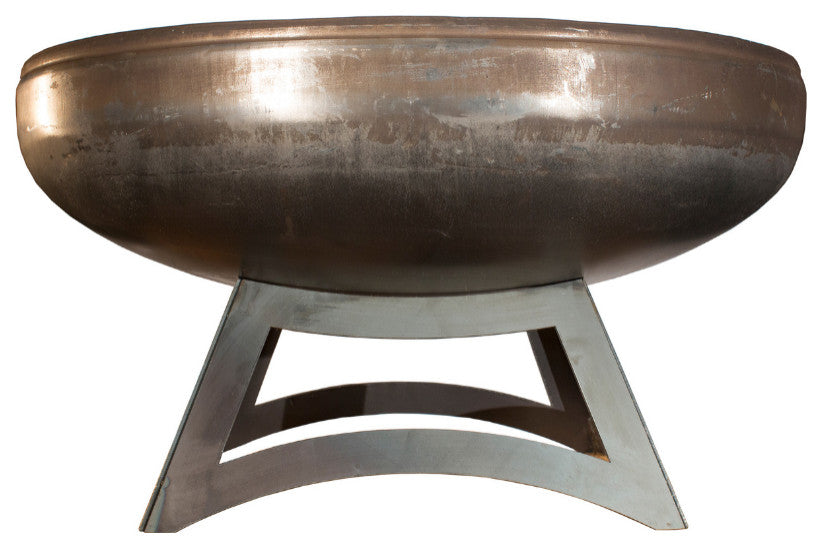 Ohio Flame Liberty Round Steel Fire Pit, 24" Round, Hollowed Base
