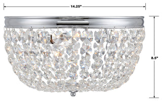 Nola 3-Light Polished Chrome Ceiling Mount