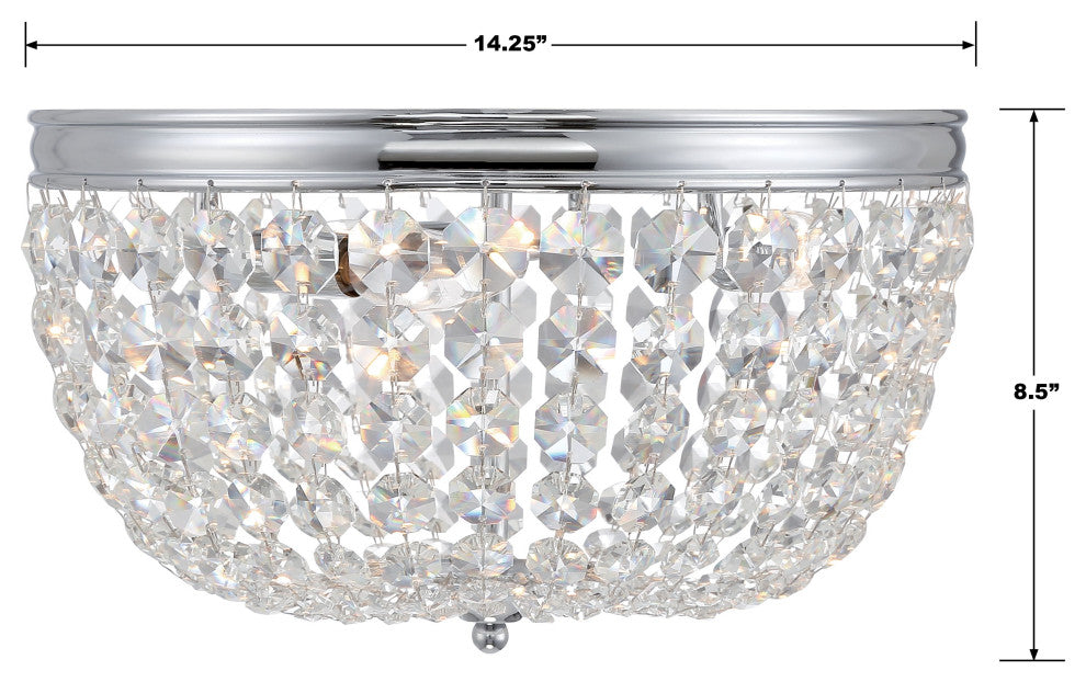 Nola 3-Light Polished Chrome Ceiling Mount