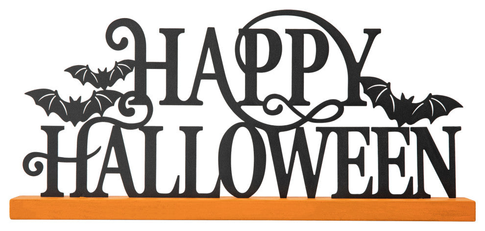 18"L Halloween Wood & Metal Table Decor