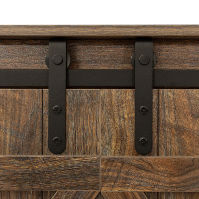 Farmhouse Espresso TV stand 65 inch flat media console table storage wood cabine
