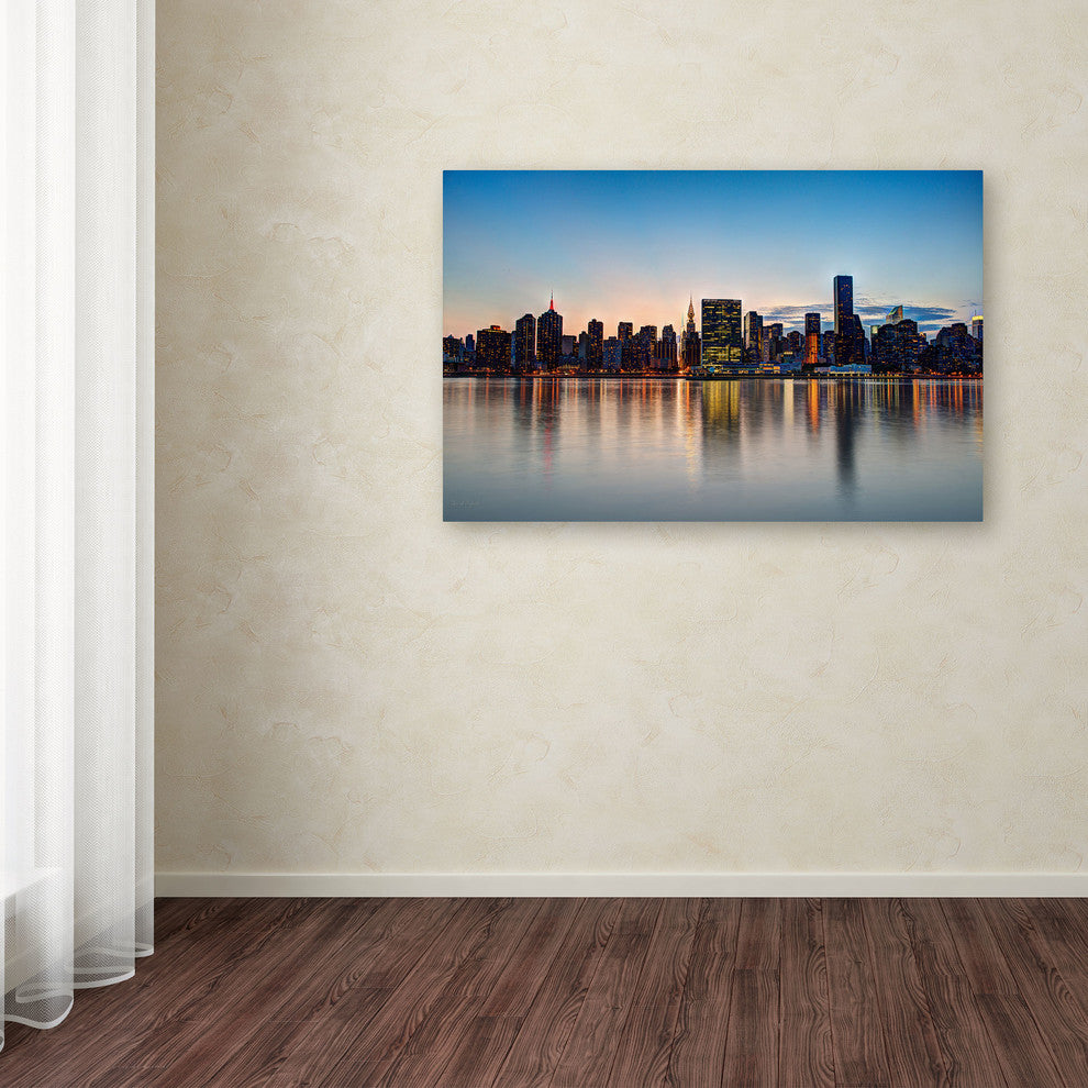 ''Midtown NYC Over the East River-I'' Canvas Art by David Ayash