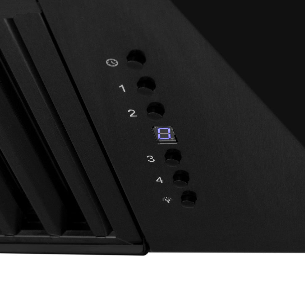 ZLINE 30" Convertible Vent Black Stainless Steel Wall Mount Range Hood