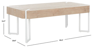Safavieh Edgecombe Coffee Table, Natural/White