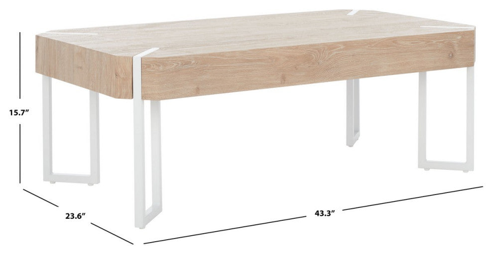 Safavieh Edgecombe Coffee Table, Natural/White