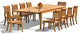 11-Piece Set, 122" X-Large Rect Table, 10 Giva Chairs, Sunbrella Cushion, Navy