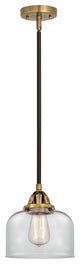 Large Bell Mini Pendant, Black Antique Brass, Clear, Clear