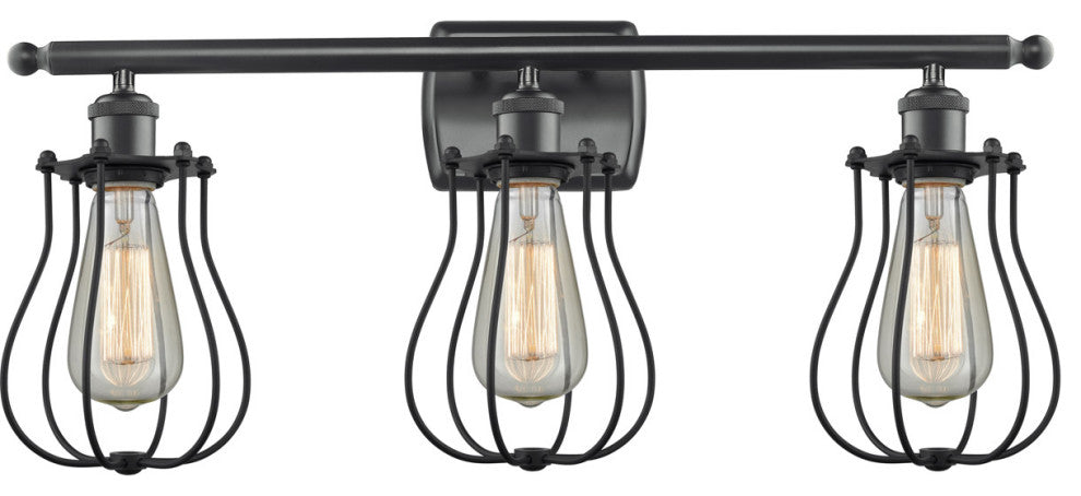 INNOVATIONS LIGHTING 516-3W-BK-CE513-BK-LED 3 Light Bath Vanity Light