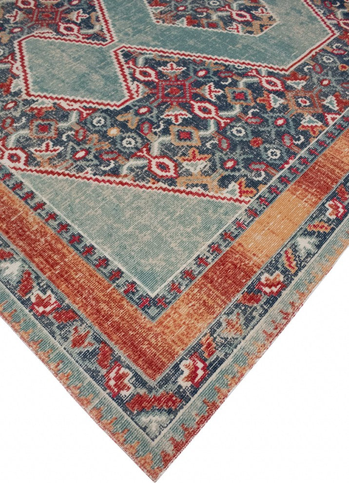 Noori Rug Low-Pile Sylvester Green/Blue Rug