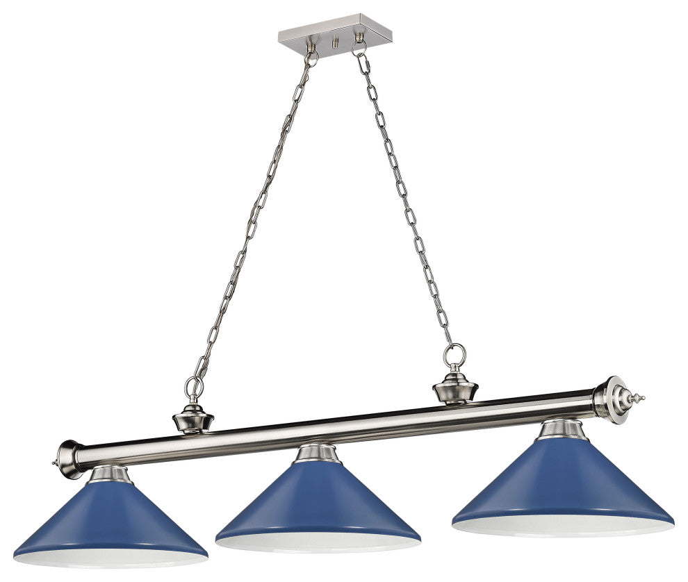 Zlite 2306-3BN-MNB 3-Light Billiard, Navy Blue
