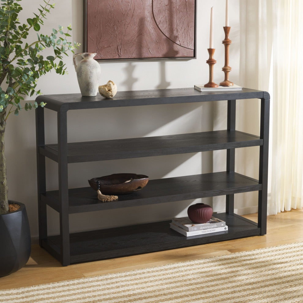 Safavieh Omara 4 Tier Console Table, Black