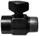 Shower Arm Mounted Volume Control, Powder Coated Flat Black