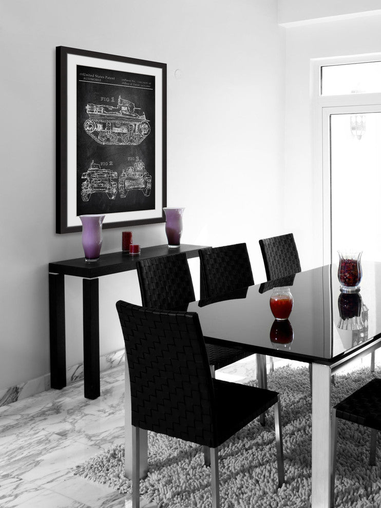 "Military Tank Design" Framed Painting Print, 12"x18"