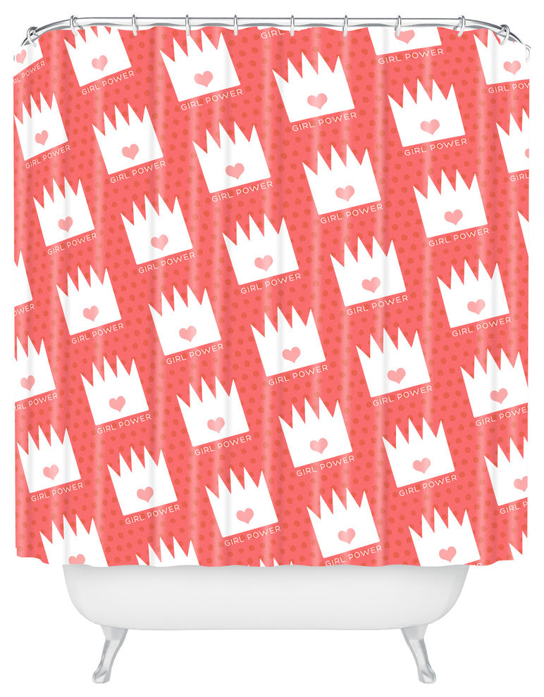 Caroline Okun GRL PWR Shower Curtain