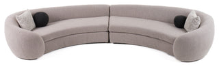 Modrest - Kilmer Modern Grey Curved Fabric Sectional Sofa