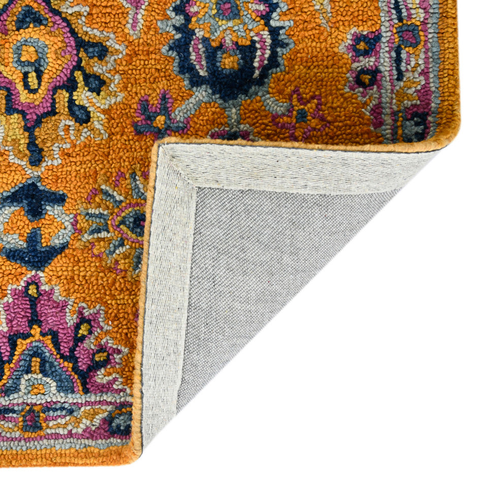 Boho Yveline Area Rug, Orange, 7'6" x 9'6", Floral