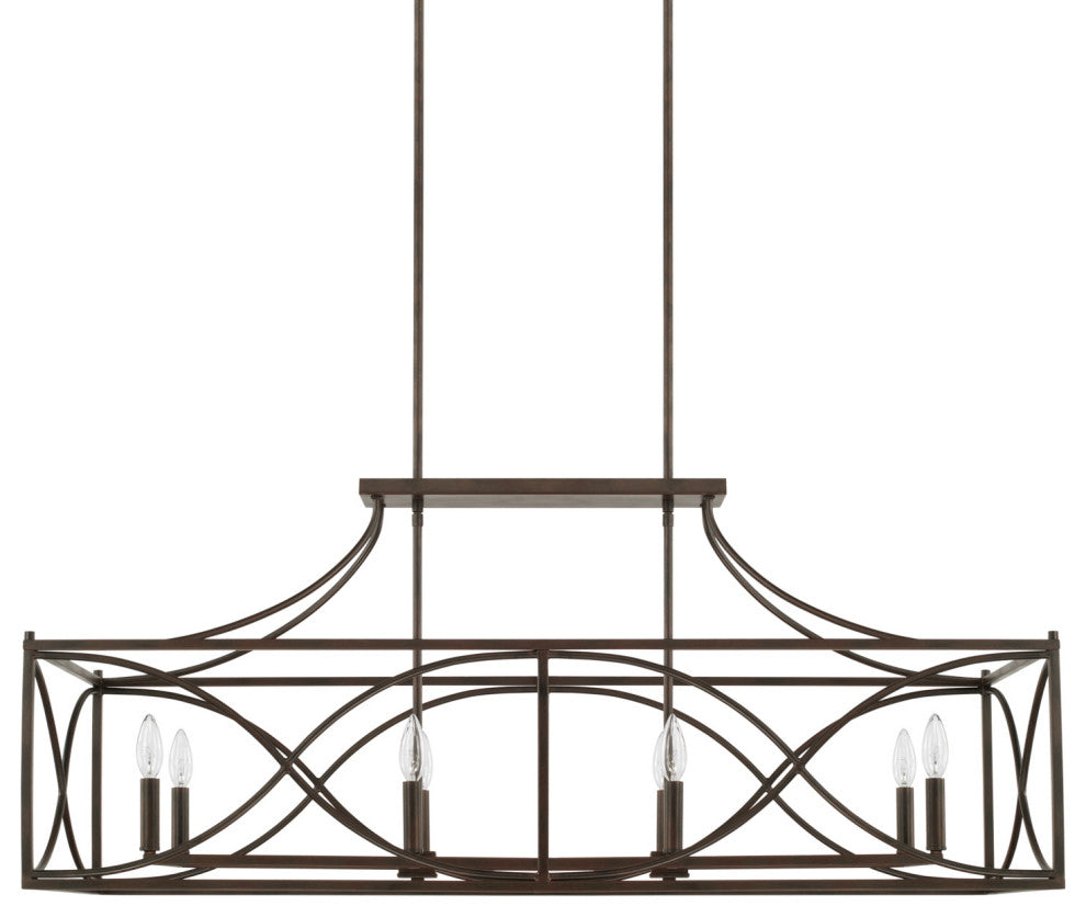 Capital Lighting 829181 Tybee 8 Light 46"W Chandelier - Nordic Grey