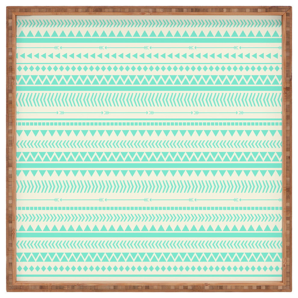 Deny Designs Allyson Johnson Mint Tribal Square Tray