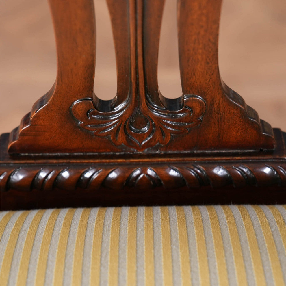 Solid Mahogany Chippendale Side Chair