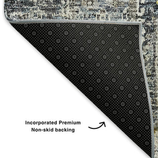 Premium Machine Washable Mayfield AMF637 Charcoal 9' x 12' Rug