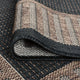 Elgin Transitional Striped Border Black/Gold Round Indoor/Outdoor Area Rug, 8'