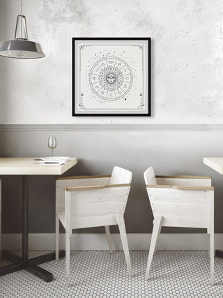 "Horoscope Circle" Framed Painting Print, 12x12