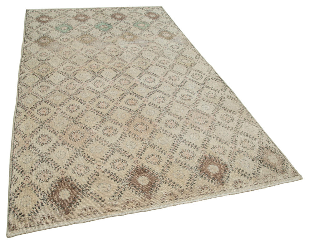 Rug N Carpet - Handmade Turkish 5' 6'' x 9' 11'' Low Pile  Vintage Rug