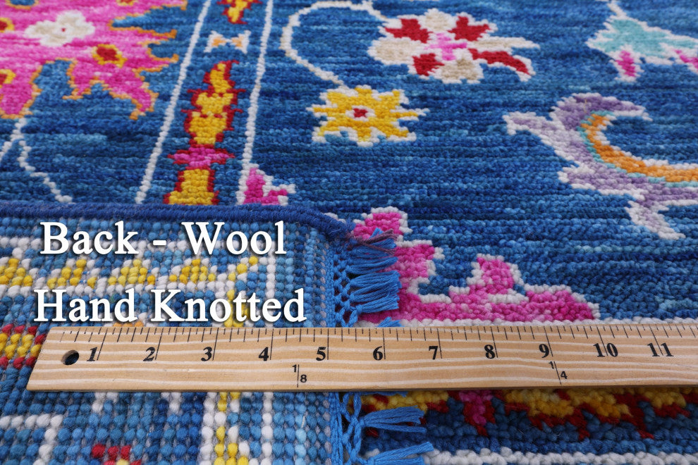 9' 0" X 12' 2" Hand-Knotted Turkish Oushak Wool Rug - Q14938