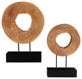 Uttermost Ashlea Coastal Mango Wood and Iron Sculptures in Black (Set of 2)