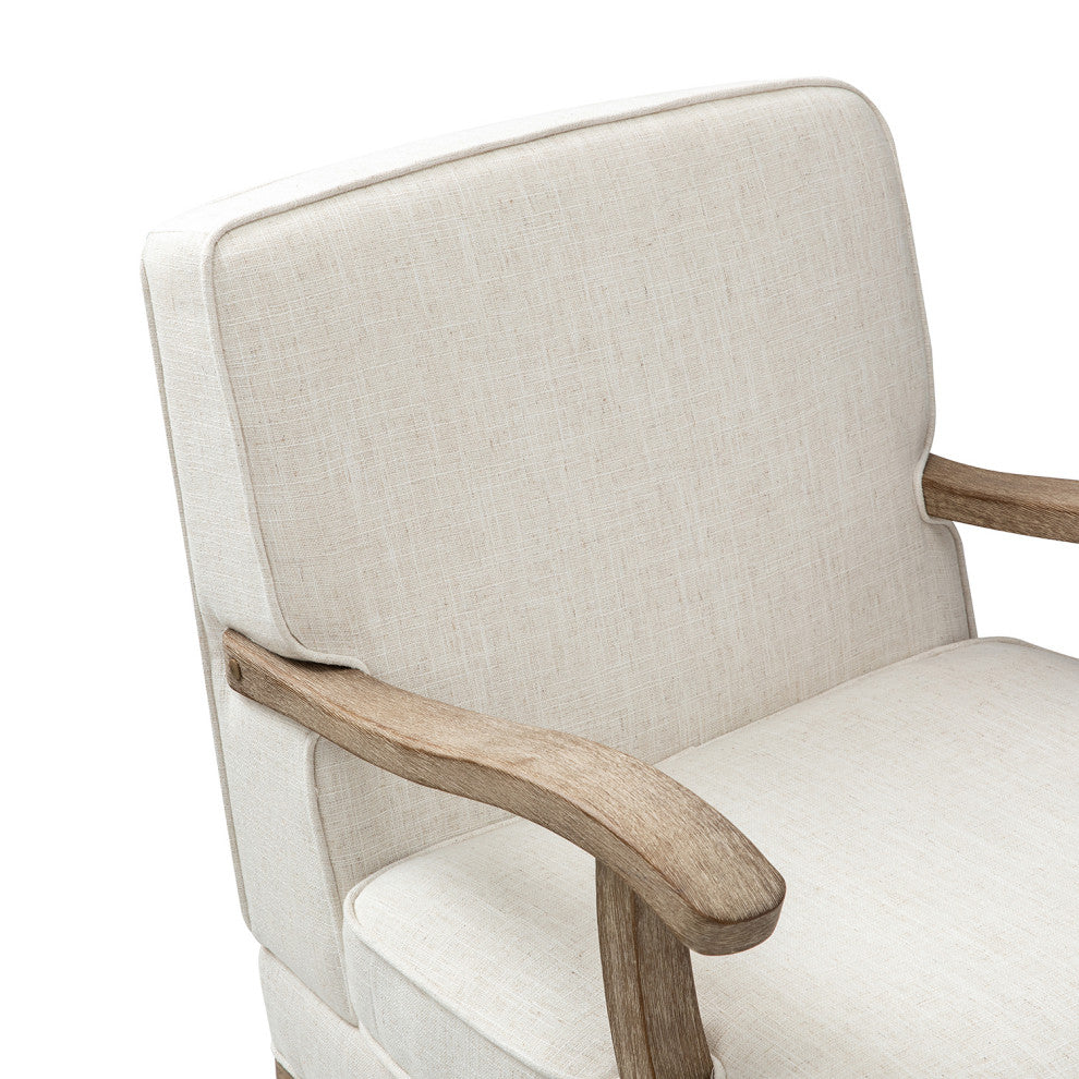 Peppone Armchair, Set of 2, Ivory