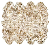 72" X 72" Gradient Chocolate Octo Sheepskin - Area Rug