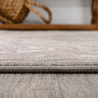 Rosalia Cottage Medallion Area Rug, Gray/Ivory, 8x10