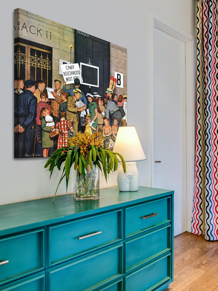 "Track 11" Painting Print on Canvas by Stevan Dohanos