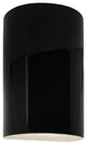 Ambiance, Small Cylinder, Open Top & Bottom, Outdoor, Wall Sconce, Gloss Black