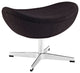 Modern Contemporary Living Room Wool Ottoman Black