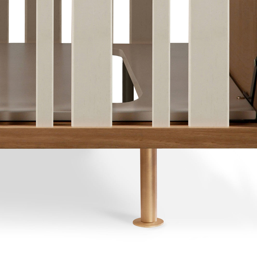 Nursery Works Novella Crib, Stained Ash/Ivory