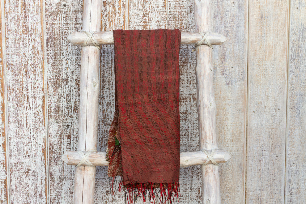 Tribal Silk Kantha Scarf