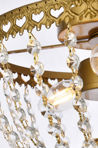 Kaine 10" Flush Mount, Brass