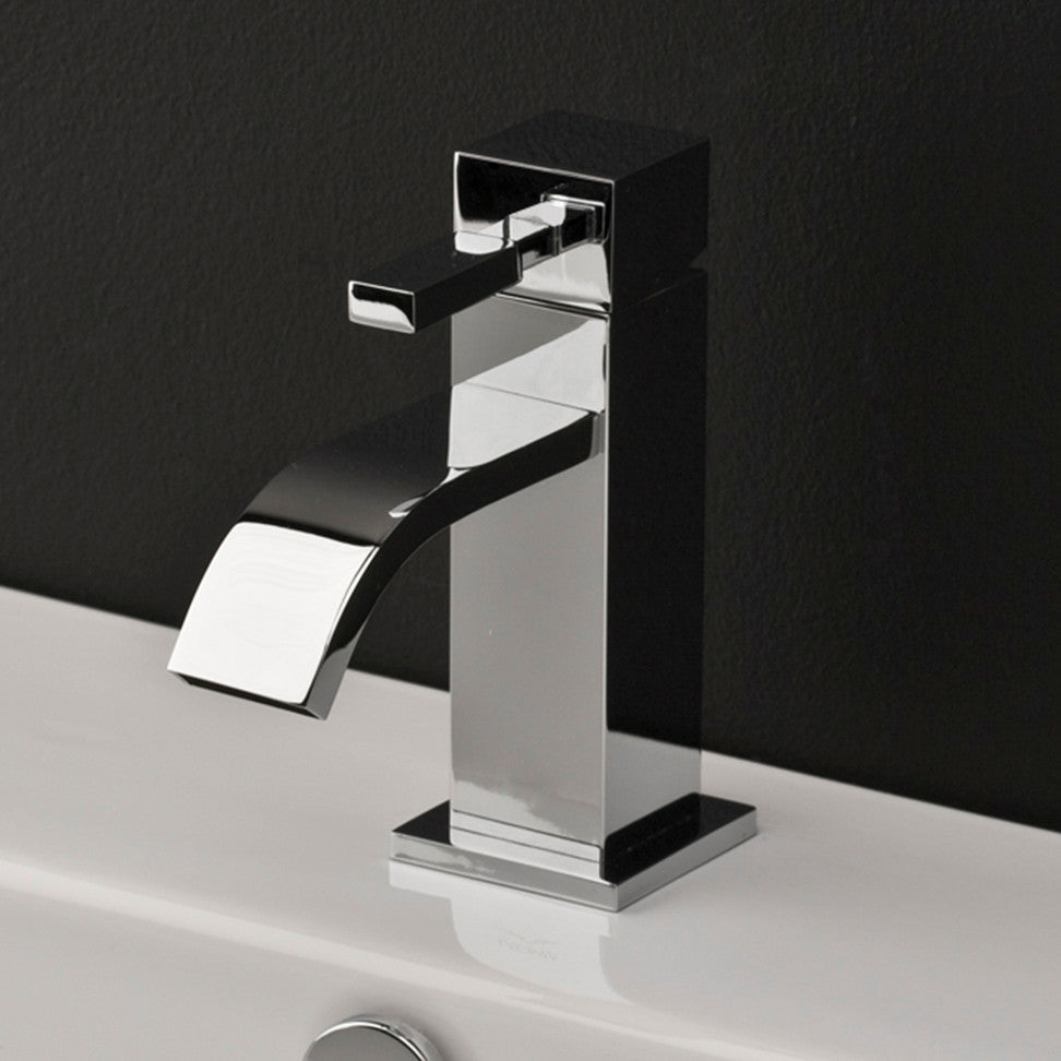 Lacava Kubista Collection Deck-Mount Single-Hole Faucet, Polished Chrome