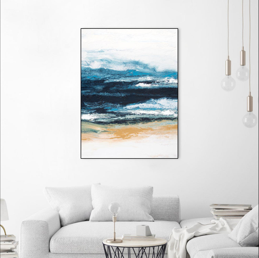 "Grey Smoke -2" Framed Canvas by Giant Art 24"x32"
