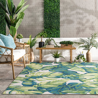 Nuloom Contemporary Country and Floral Area Rug, Green Multicolor 10'x14'