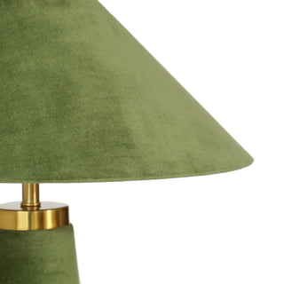 Graham Velvet Table Lamp, Moss Green