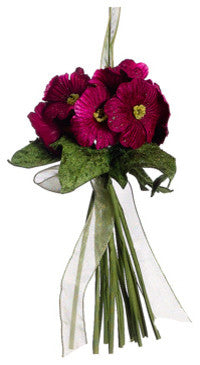 7" Princess Garden Purple Plum Posie Floral Bouquet Christmas Ornament