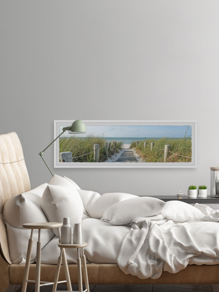 "Growing Grass" Framed Painting Print, 30x10