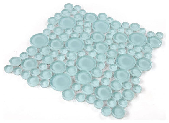 Circular Glass Tile Series for Floors Walls, Mint